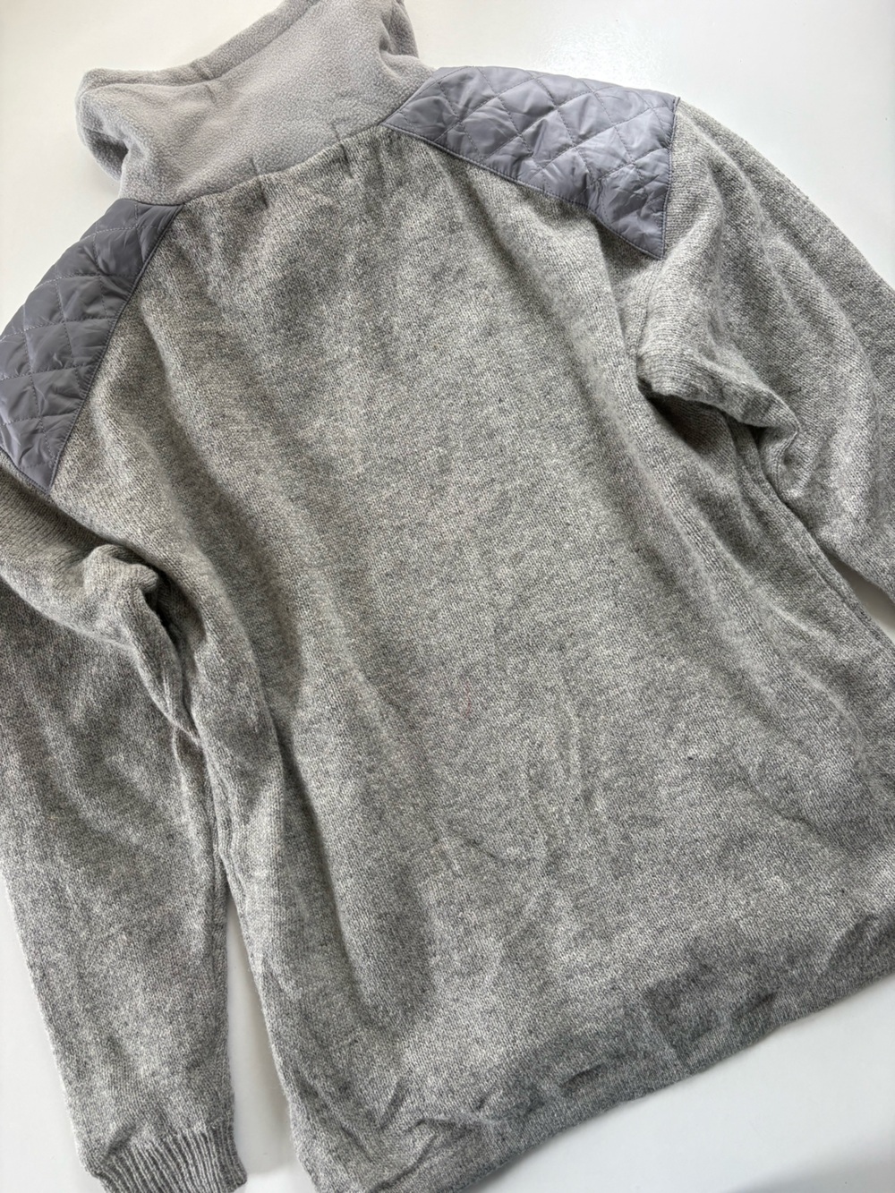 Aran Sweater Market GREY Cowl Neck Aran Sweater large - Picture 11 of 11